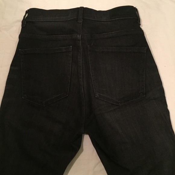 High Waist Denim Perfect Raw Hem Jean Leggings - Picture 7 of 8